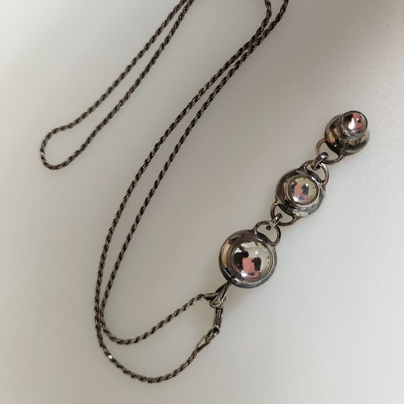 VINTAGE SIGNED “SOUL TO SILVER” 925 BIG PENDANT WITH CABOCHONS. - Picture 8 of 9